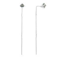 Срібні сережки Proba з топазом Лондон Блю 0.376ct (2167518)