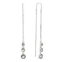 Срібні сережки Proba з топазом Лондон Блю 1.333ct (2167525)