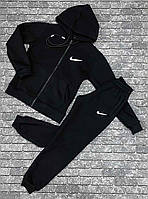 Підлітковий спортивний костюм nike на флісі для хлопчиків, дитячі утеплені костюми найк на підлітка 10-14