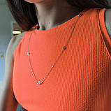 Срібне кольє Proba з фіанітами, вага виробу 3,71 гр (2184775) 600 розмір, фото 9