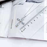 Срібне кольє Proba з натуральним топазом 1.099ct, вага виробу 3,87 г (2167617) 450500 розмір, фото 4