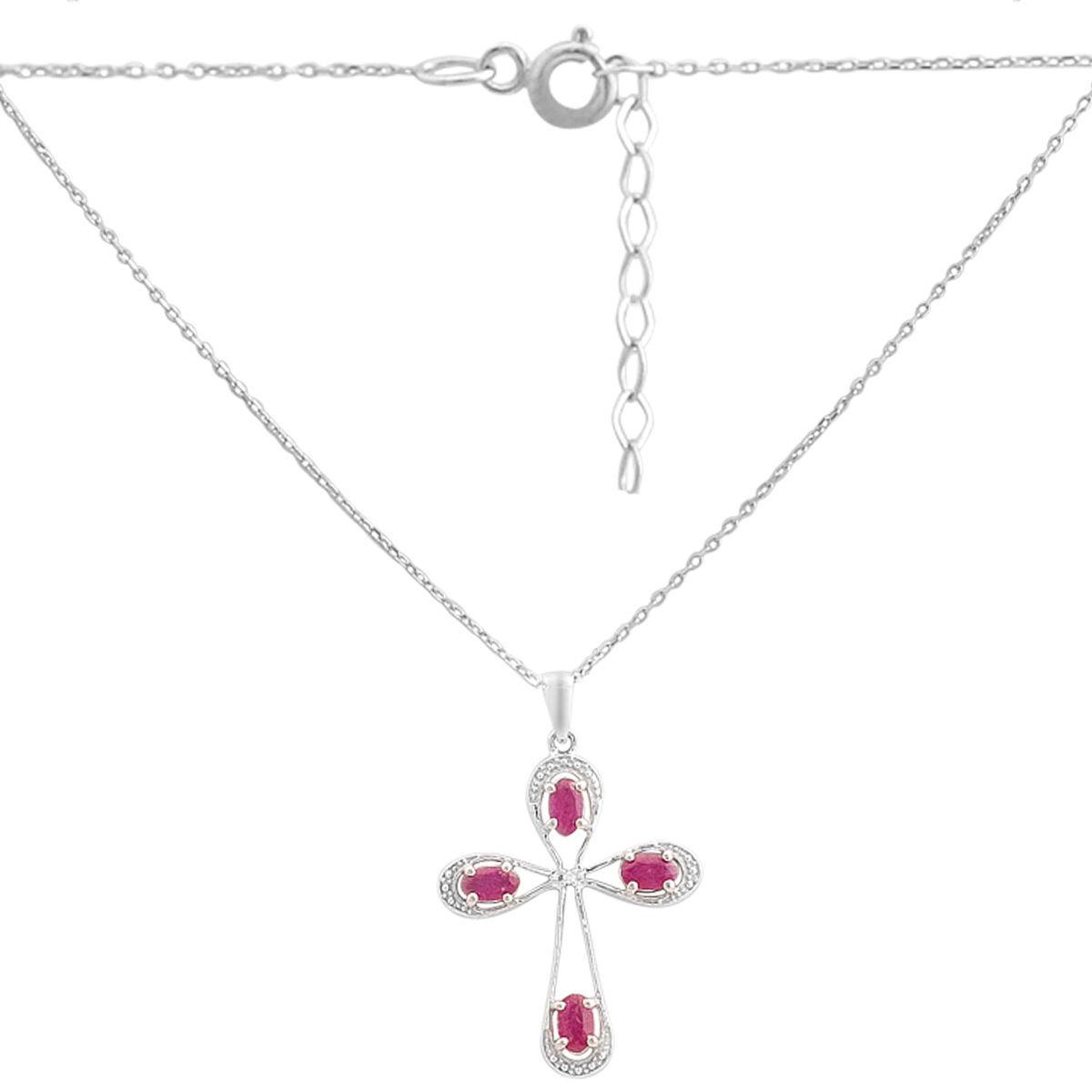 Срібне кольє Proba з натуральним рубіном 1.329ct, вага виробу 3,89 г (2167624) 450500 розмір, фото 1