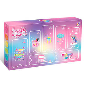 Косметика адвент-календар, помада, лак, пилка, тіні, наліпки, сюрприз, в кор. 27*16*4 см (72 шт.)