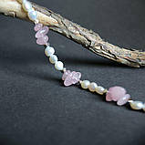 Срібний браслет Proba з натуральним кварцем, перлами барчичним, вага виробу 6,84 г (2184829) 1720 розмір, фото 2