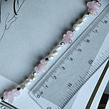 Срібний браслет Proba з натуральним кварцем, перлами барчичним, вага виробу 6,84 г (2184829) 1720 розмір, фото 4