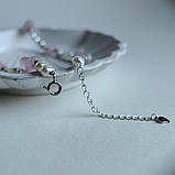 Срібне кольє Proba з натуральними перлами барочним, кварцем, вага виробу 19,7 г (2184898) 400450 розмір, фото 3