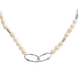 Срібне кольє Proba з натуральними перлами барочним, вага виробу 13,1 г (2184997) 550 розмір, фото 2