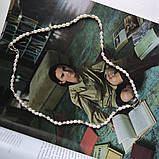 Срібне кольє Proba з натуральними перлами барочним, вага виробу 13,1 г (2184997) 550 розмір, фото 3