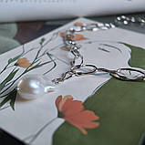 Срібне кольє Proba з натуральними перлами барочним, вага виробу 23,4 г (2185000) 500 розмір, фото 4