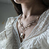 Срібне кольє Proba з натуральними перлами барочним, вага виробу 23,4 г (2185000) 500 розмір, фото 9