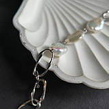 Срібний браслет Proba з натуральними перлами барочним, вага виробу 9,37 г (2185017) 1720 розмір, фото 2