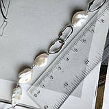 Срібний браслет Proba з натуральними перлами барочним, вага виробу 9,37 г (2185017) 1720 розмір, фото 4