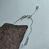 Срібне кольє Proba з натуральними перлами барочним, вага виробу 9,93 г (2185086) 450500 розмір, фото 3