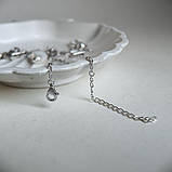 Срібне кольє Proba з натуральними перлами барочним, вага виробу 9,93 г (2185086) 450500 розмір, фото 4