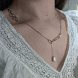 Срібне кольє Proba з натуральними перлами барочним, вага виробу 9,93 г (2185086) 450500 розмір, фото 8