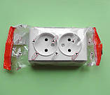 Розетка подвійна Vi-KO Carmen біла, накладна, фото 2