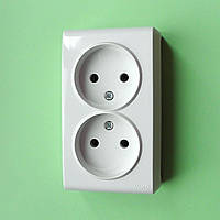 Розетка подвійна Vi-KO Carmen біла, накладна