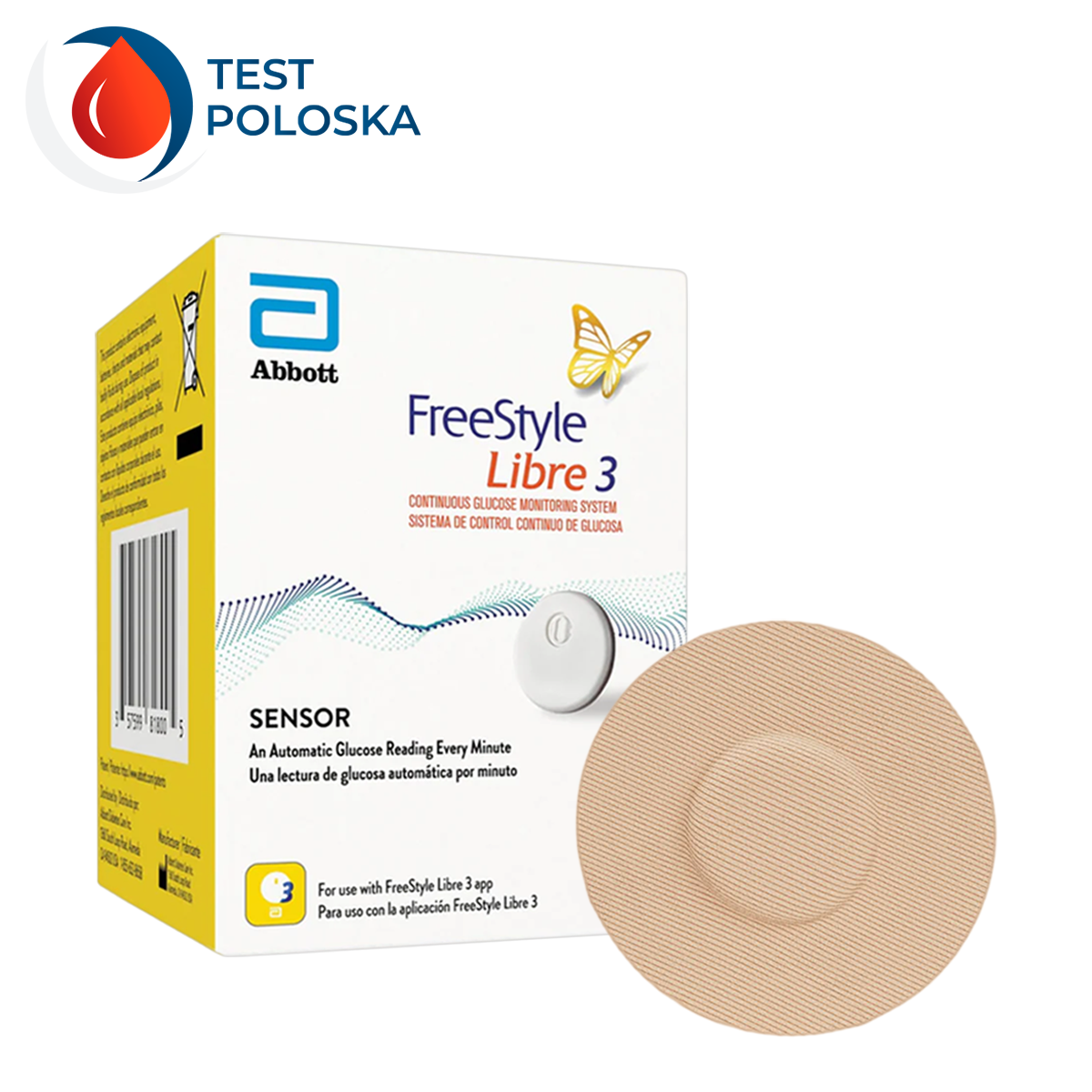Сенсор FreeStyle Libre 3 (Фристайл Лібре 3) 1 пак. і 1 тейп у комплекті