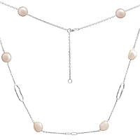 Срібне кольє Proba з натуральними перлами барочним, вага виробу 20,37 г (2185185) 750 розмір