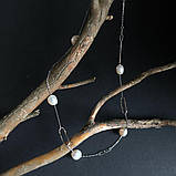 Срібне кольє Proba з натуральними перлами барочним, вага виробу 20,37 г (2185185) 750 розмір, фото 3