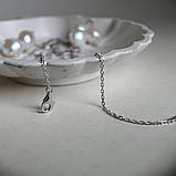 Срібне кольє Proba з натуральними перлами барочним, вага виробу 20,37 г (2185185) 750 розмір, фото 4