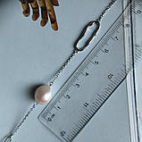 Срібне кольє Proba з натуральними перлами барочним, вага виробу 20,37 г (2185185) 750 розмір, фото 5