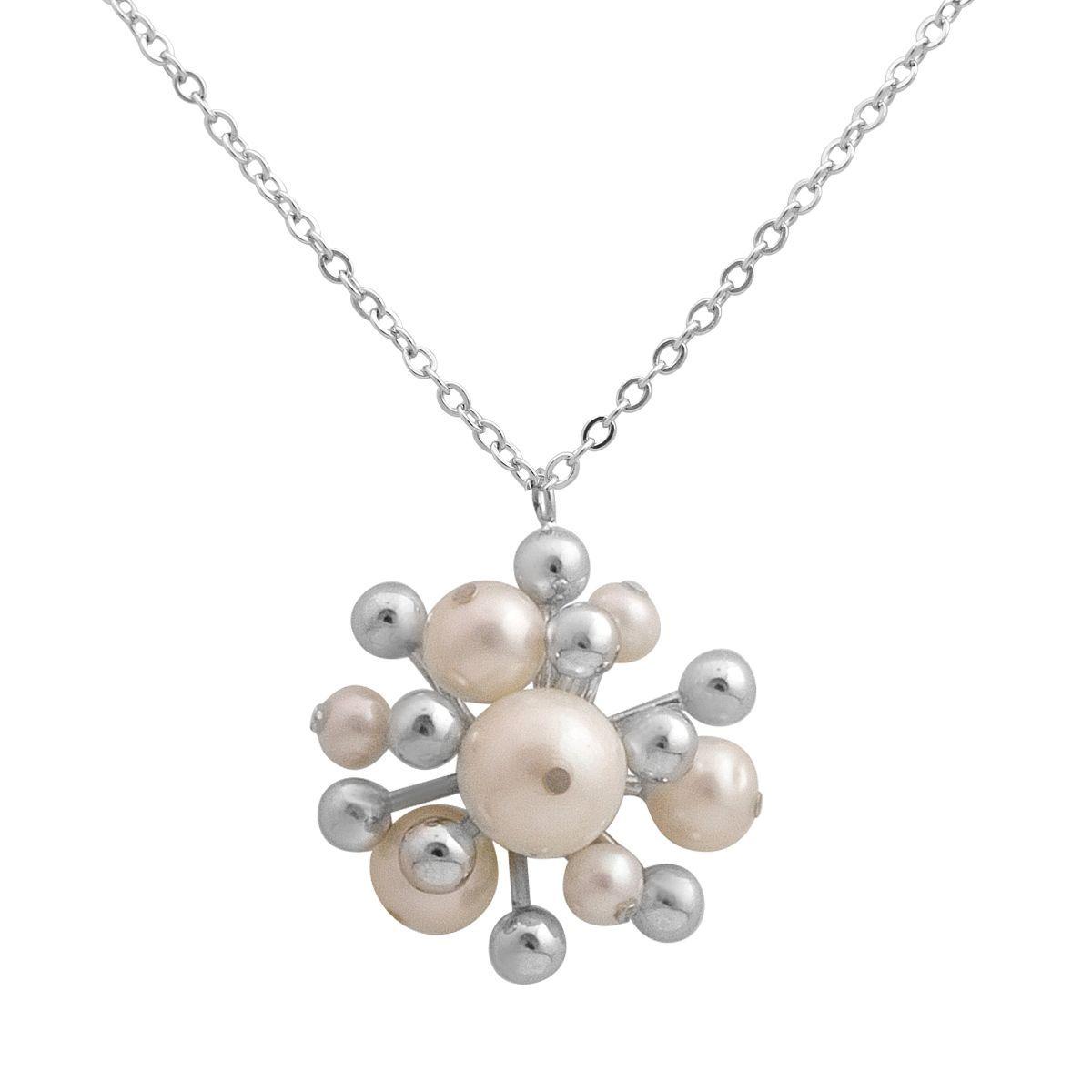 Срібне кольє Proba з натуральними перлами, вага виробу 8,07 г (2185208) 450500 розмір, фото 1