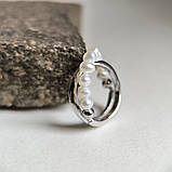 Срібне кільце Proba з натуральними перлами барочним, вага виробу 4,7 г (2185222) 18.5 розмір, фото 2