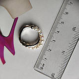 Срібне кільце Proba з натуральними перлами барочним, вага виробу 4,7 г (2185222) 18.5 розмір, фото 5