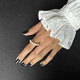 Срібне кільце Proba з натуральними перлами барочним, вага виробу 4,7 г (2185222) 18.5 розмір, фото 6