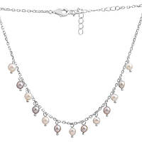 Срібне кольє Proba з натуральними перлами, вага виробу 4,28 г (2185253) 450500 розмір