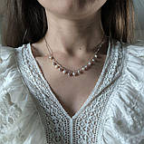 Срібне кольє Proba з натуральними перлами, вага виробу 4,28 г (2185253) 450500 розмір, фото 8