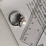 Срібне кільце Proba з натуральними перлами барочним, вага виробу 8,87 г (2185277) 18.5 розмір, фото 4