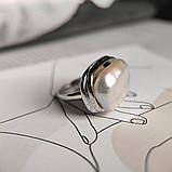 Срібне кільце Proba з натуральними перлами барочним, вага виробу 13,82 г (2185307) 18 розмір, фото 5