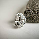 Срібне кільце Proba з натуральними перлами 2.5ct, вага виробу 5,1 г (2185567) 19 розмір, фото 2