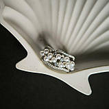 Срібне кільце Proba з натуральними перлами 2.5ct, вага виробу 5,1 г (2185567) 19 розмір, фото 3