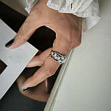 Срібне кільце Proba з натуральними перлами 2.5ct, вага виробу 5,1 г (2185567) 19 розмір, фото 8