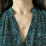 Срібне кольє Proba з натуральними фіанітами, перламутром, вага виробу 2,61 г (2185581) 400450 розмір, фото 7