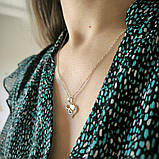 Срібне кольє Proba з натуральними фіанітами, перламутром, вага виробу 2,61 г (2185581) 400450 розмір, фото 8