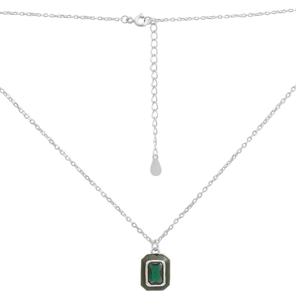 Срібне кольє Proba з фіанітами, ємалю, вага виробу 2,1 г (60002240) 400450 розмір, фото 1