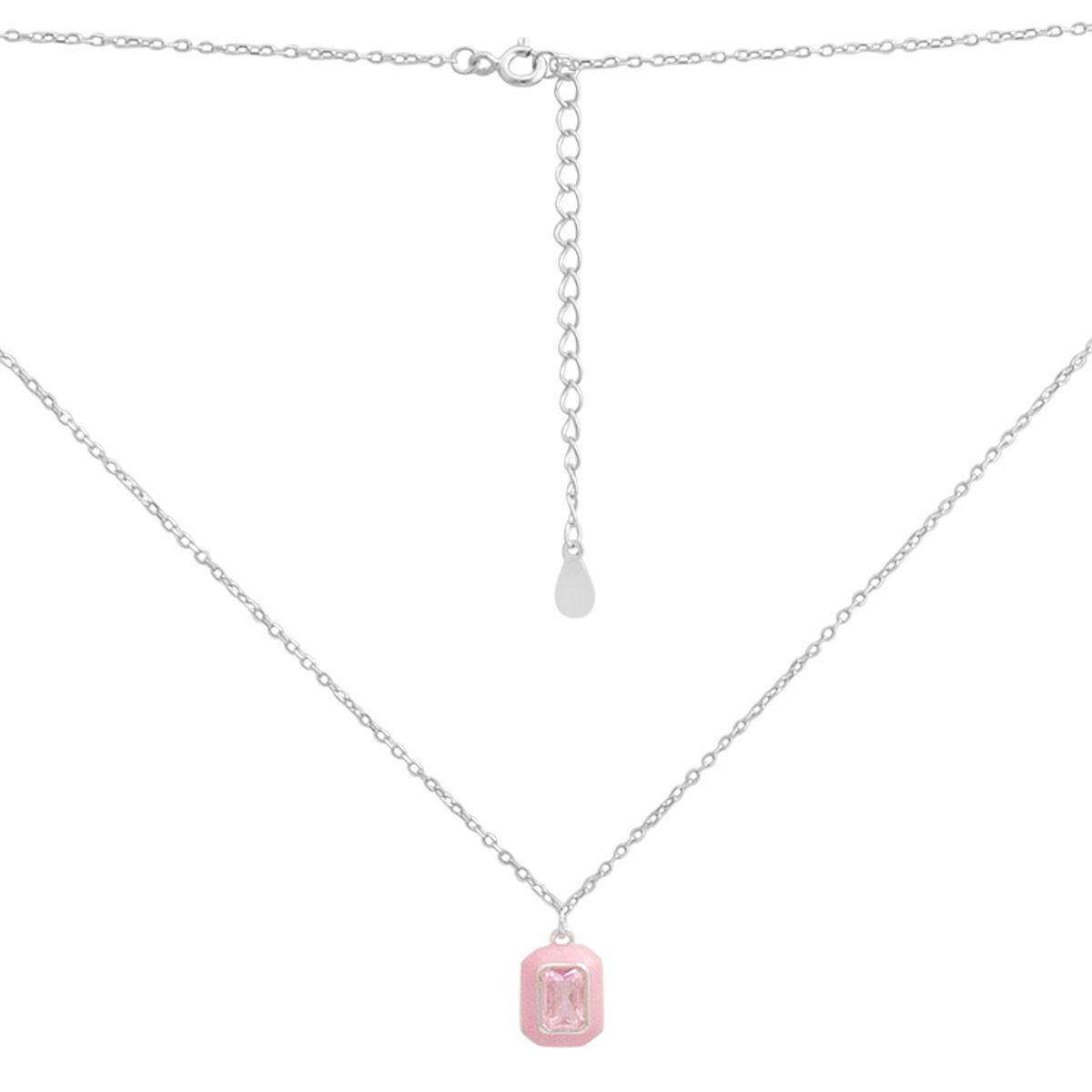 Срібне кольє Proba з фіанітами, ємалю, вага виробу 2,13 г (60002241) 400450 розмір, фото 1