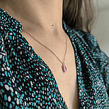 Срібне кольє Proba з фіанітами, ємалю, вага виробу 2,13 г (60002241) 400450 розмір, фото 8