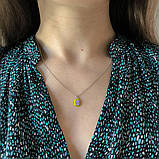 Срібне кольє Proba з фіанітами, ємалю, вага виробу 2,13 г (60002242) 400450 розмір, фото 7