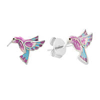 Срібні сережки Proba з ємаллю (2185918)