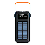 Power Bank 40000 mAh, із сонячною панеллю, 4хUSB, 4 перехідники, ProTech / Повербанк із вбудованим дисплеєм, фото 2