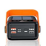 Power Bank 40000 mAh, із сонячною панеллю, 4хUSB, 4 перехідники, ProTech / Повербанк із вбудованим дисплеєм, фото 4