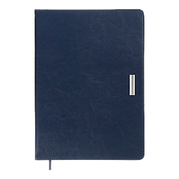 Щотижневик датов. 2026 SALERNO, A4, синій, штуч. шкіра