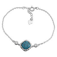 Срібний браслет Proba з бірюзою, фіанітами, вага виробу 2,76 г (60002288) 1720 розмір