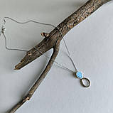 Срібне кольє Proba з бірюзою, вага виробу 2,78 г (60002290) 450500 розмір, фото 3