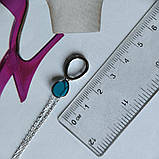 Срібне кольє Proba з бірюзою, вага виробу 2,78 г (60002290) 450500 розмір, фото 5